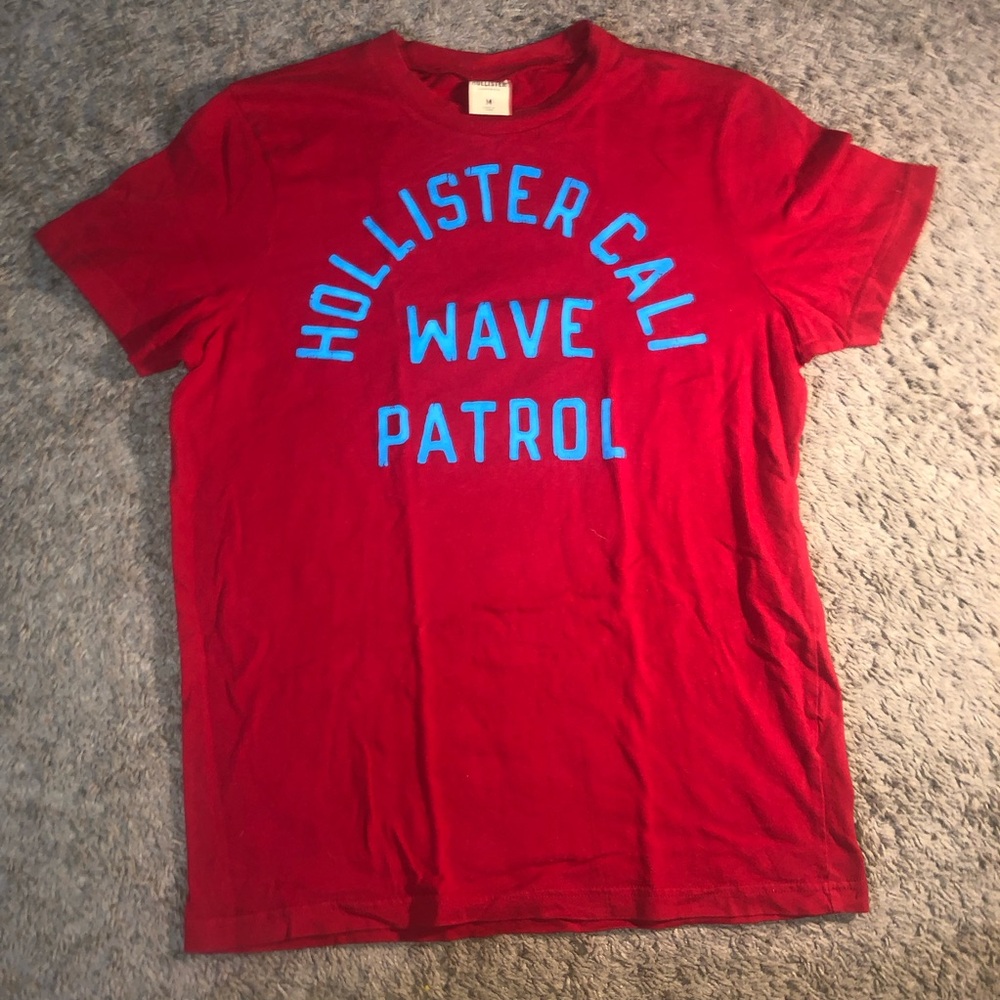 Hollister Vintage Tee Classic 90s 2000s Surfer Skater Red Shirt Mens Size Medium - Picture 2 of 8